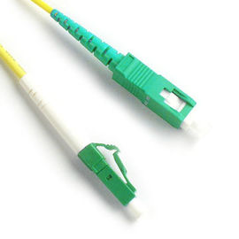 2.0mm PBT SM Duplex Optical Fiber Patch Cord Telecom Grade With SC / APC Connector