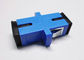 Ceramic Fiber Ferrule Blue SC UPC SM Simplex Fiber Optic Adapter with long flange