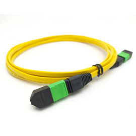 Yellow cable PC, UPC, APC MTP / MPO singlemode Fiber Optic Patch Cord