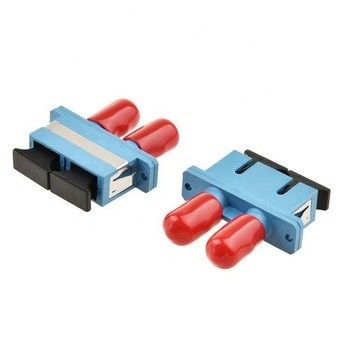 Plastic ST Female to SC Female Hybrid Duplex Fiber Optic Coupler
