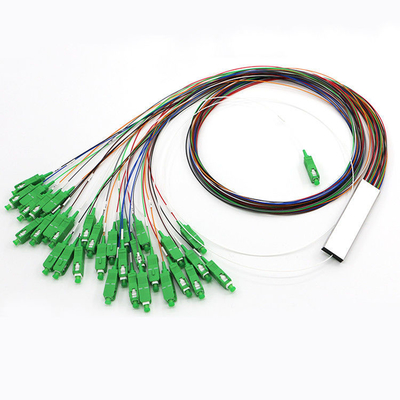 1X16 0.9mm Mini Blockless Fiber Optic Splitter Steel tube