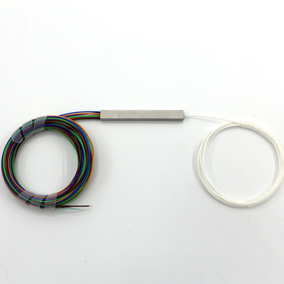 1X16 0.9mm Mini Blockless Fiber Optic Splitter Steel tube