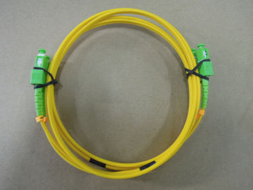 2.0mm PBT SM Duplex Optical Fiber Patch Cord Telecom Grade With SC / APC Connector