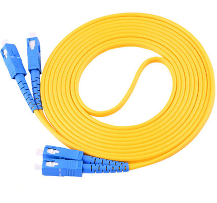 LAN / CATV Fiber Optic Patch Cord , SC-SC Duplex 2.0mm 3.0mm SM PVC Cable