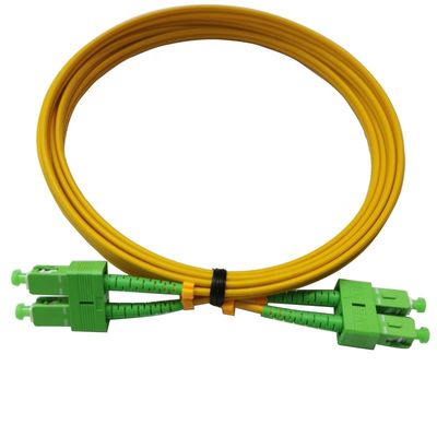 SM Duplex Fiber Optic Patch Cable , SC / APC Connector PVC Cable