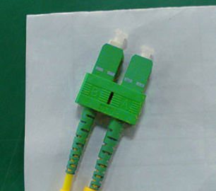 2.0mm PBT SM Duplex Optical Fiber Patch Cord Telecom Grade With SC / APC Connector