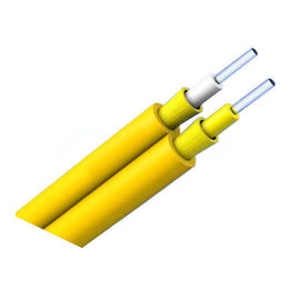 الكابل المحوري PVC / LSZH للألياف الضوئية GJFJBV الداخلي ، أصفر Zipcord مزدوج خفيف الوزن